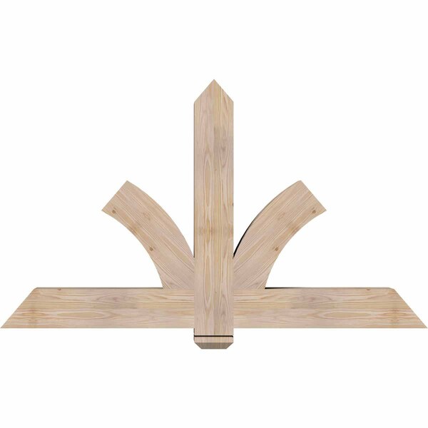 Ekena Millwork Redmond Smooth Timber Gable Bracket, Douglas Fir, 60"W x 35"H x 5 1/2"D x 5 1/2"F, 14/12 Pitch GBW060X35X0606RED00SDF - main